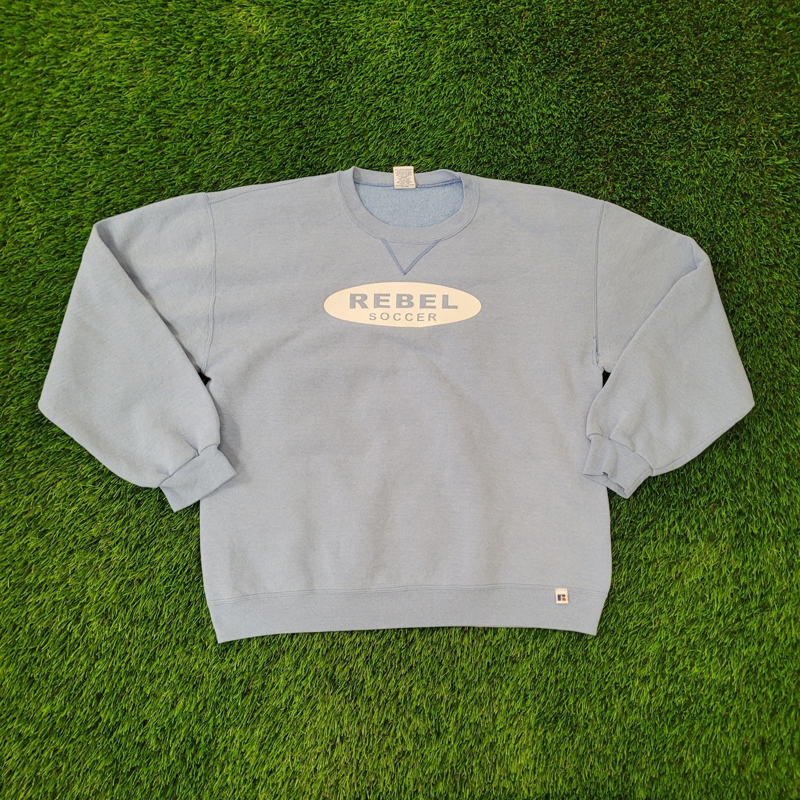 Vintage 80s Rebel Soccer Sweatshirt L/Xl 23x25 Baggy Usa